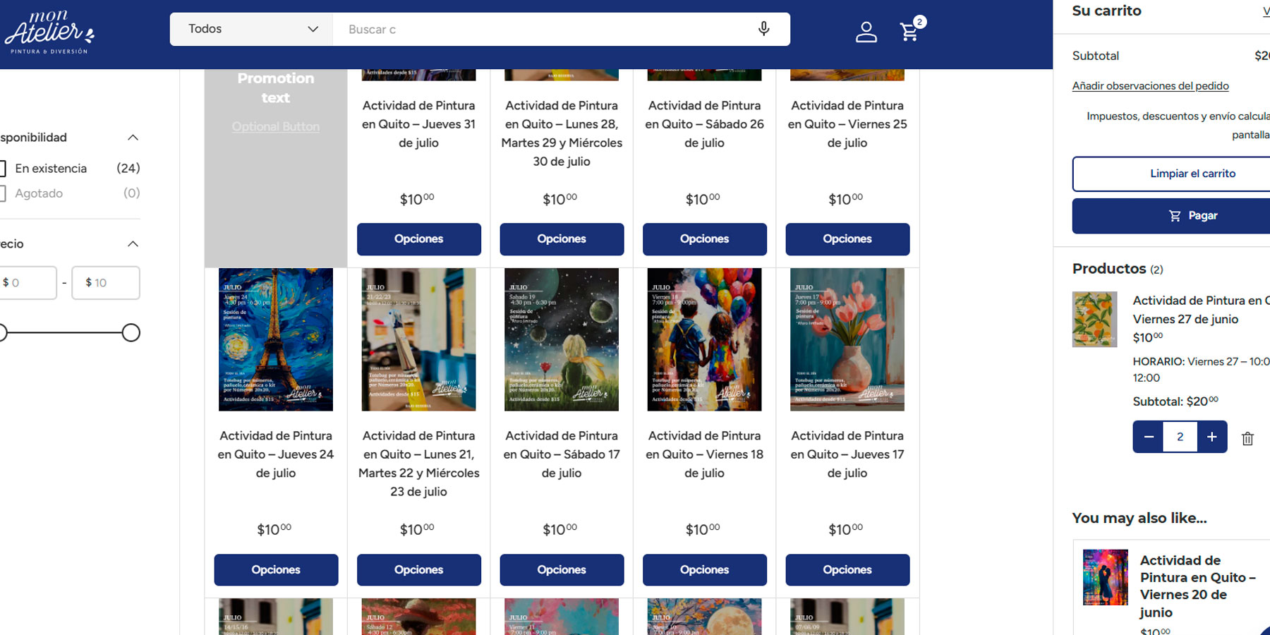 Productos Mon Atelier